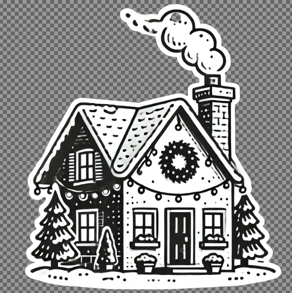 A house-shaped keychain 