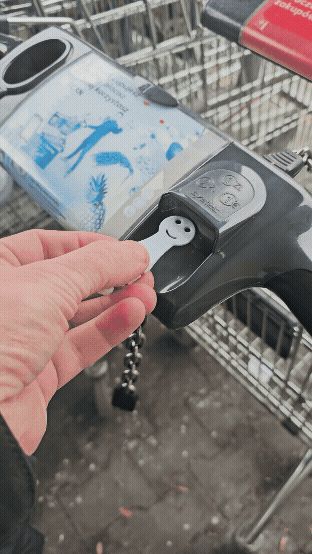 Shop Token - Cart Stickman Keychain