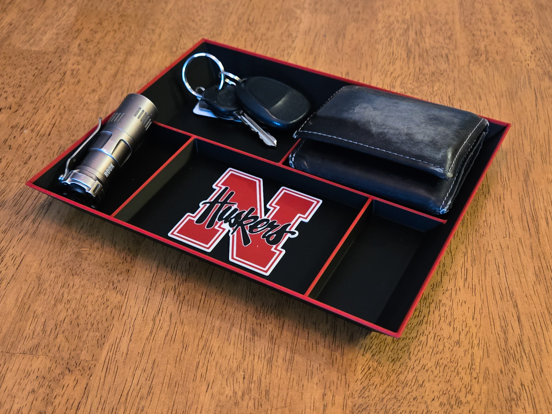 NEBRASKA HUSKERS ~ EDC Dump Tray Organizer 3D model