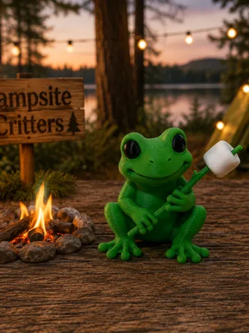 Letrero o emblema decorativo: Frog Campsite Critter — vista de referencia 2
