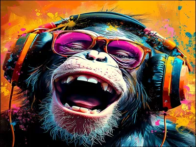 Hueforge DJ monkey