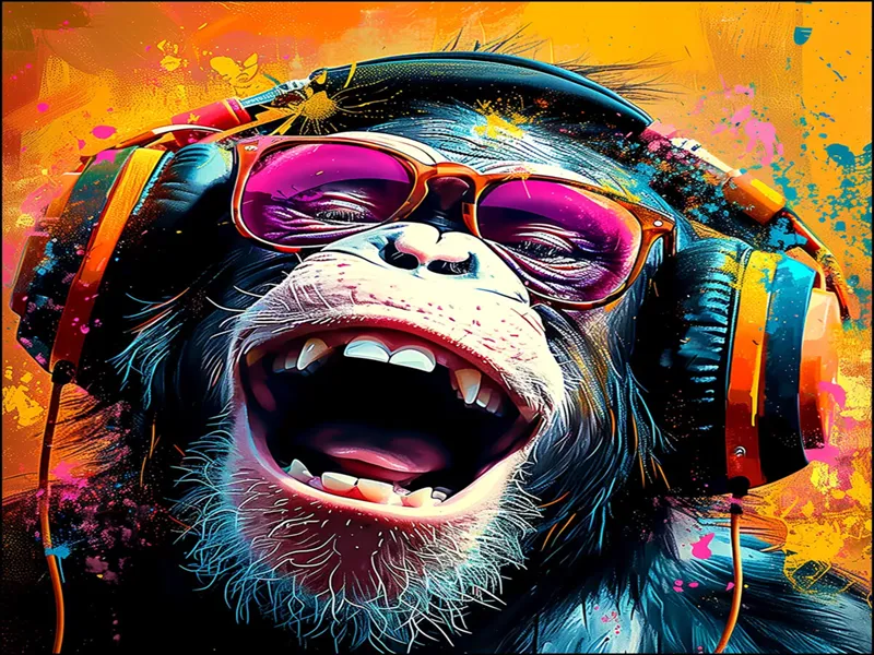 Hueforge DJ monkey