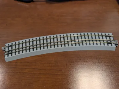 Dual gauge ho/hon3 22 inch curve track