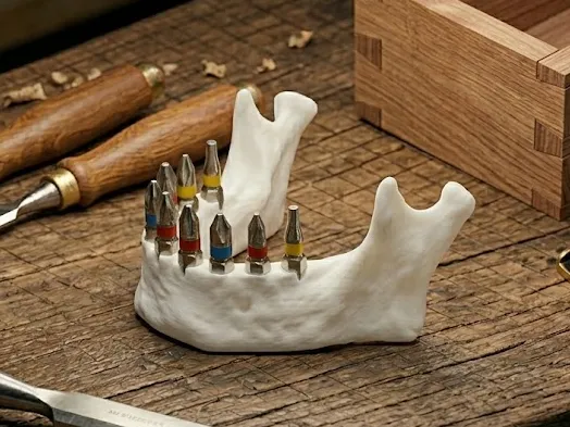 Anatomical jaw bone Hex Bit Holder screwdriver