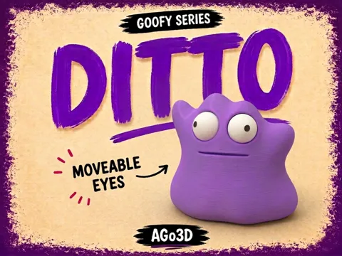 Accesorio para impresora 3D: Goofy series – DITTO Movable Eyes NO AMS pokemon — referencia de MakerWorld