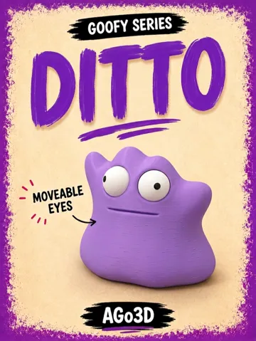 Accesorio para impresora 3D: Goofy series – DITTO Movable Eyes NO AMS pokemon — vista de referencia 2
