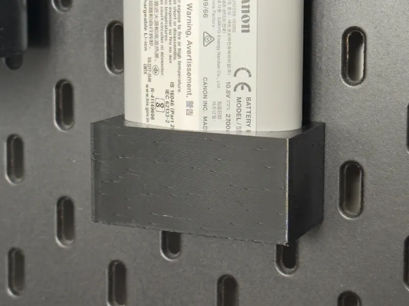 Ikea Skadis Canon LP-E19 holder