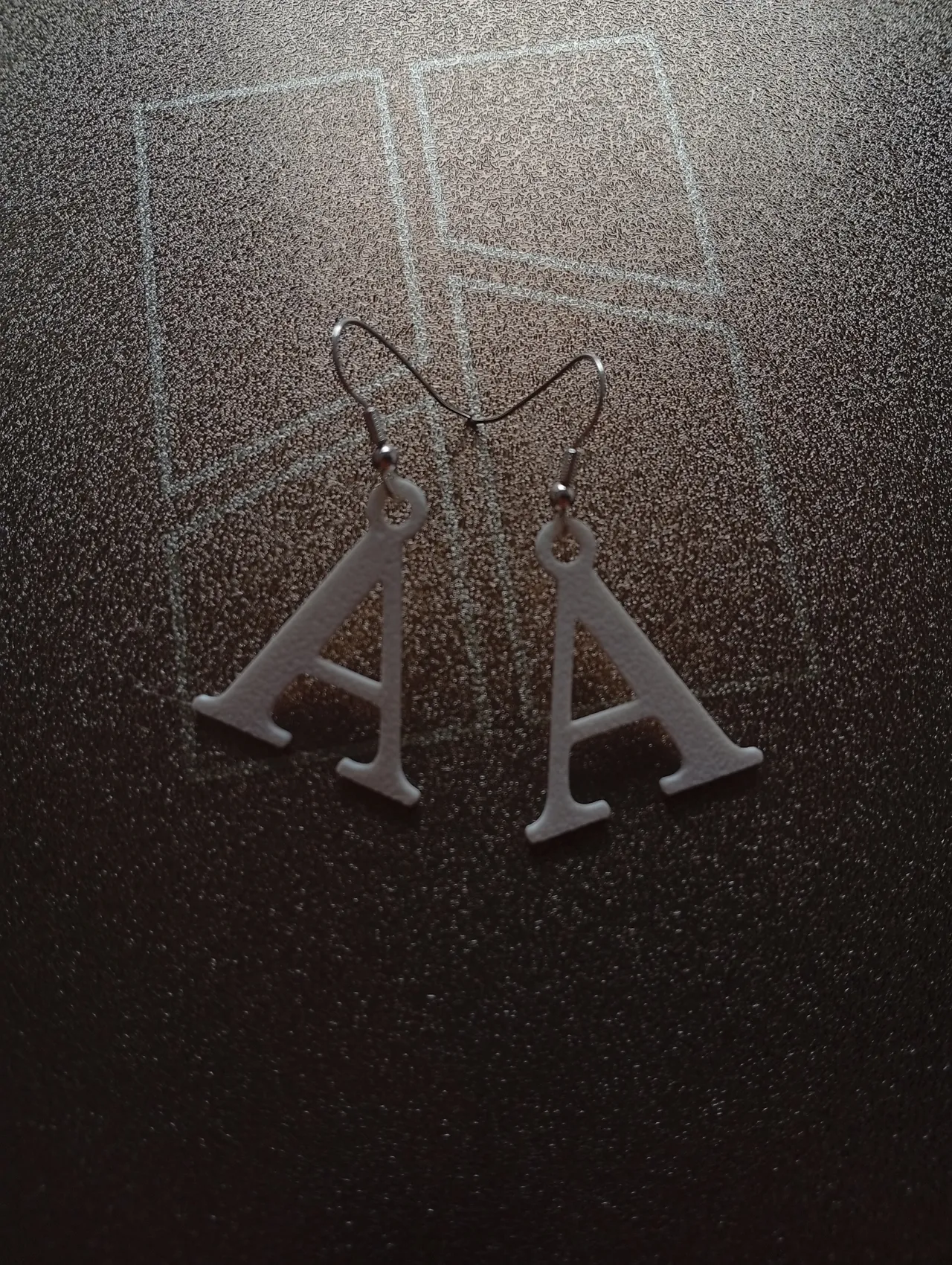 3D Printable A-Shaped Earring view 2