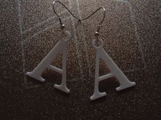 3D Printable A-Shaped Earring