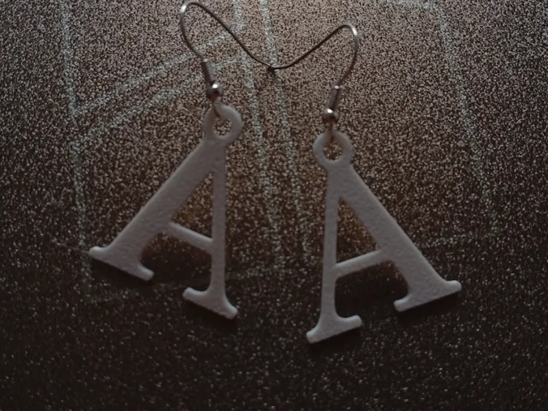 3D Printable A-Shaped Earring