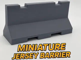 Miniature Construction Jersey Barrier Replica  