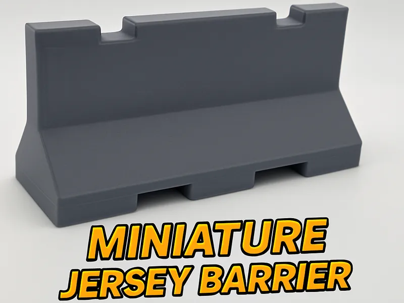 Miniature Construction Jersey Barrier Replica  