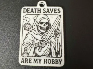 D&D Keychain - Death saves are my hobby