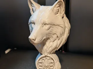 wolf bust 