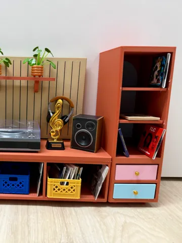 Estante o repisa: The Vinyl Lounge – Modular Retro Wall Unit — vista de referencia 2