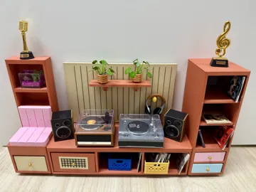 Estante o repisa: The Vinyl Lounge – Modular Retro Wall Unit — vista de referencia 5