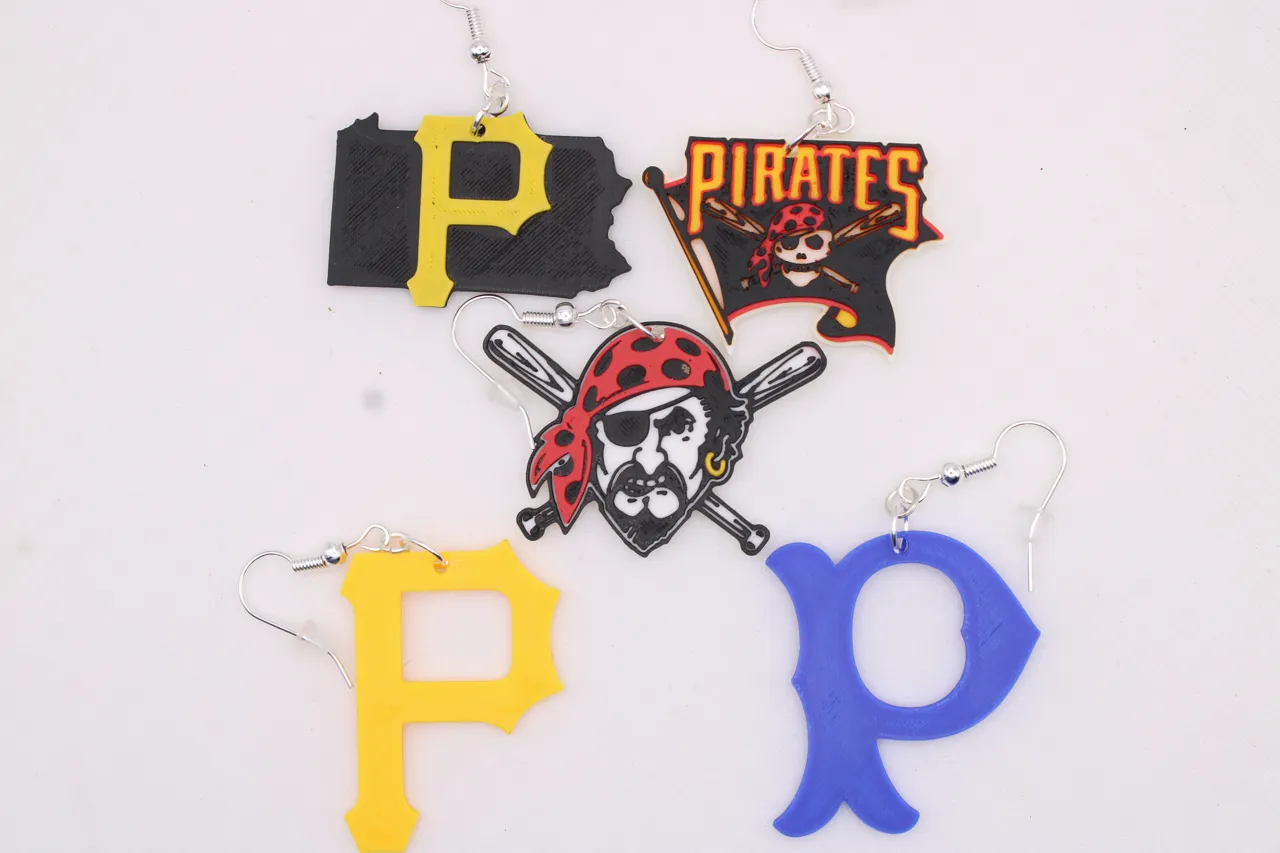 Pittsburg Pirates Earrings view 2