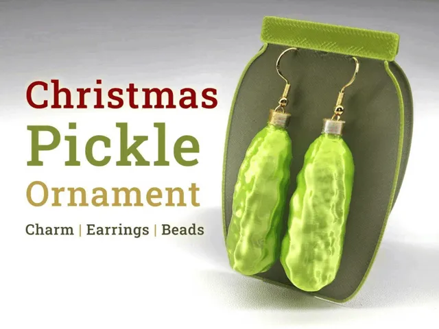 Christmas Pickle Ornament Charm | Earrings & Beads