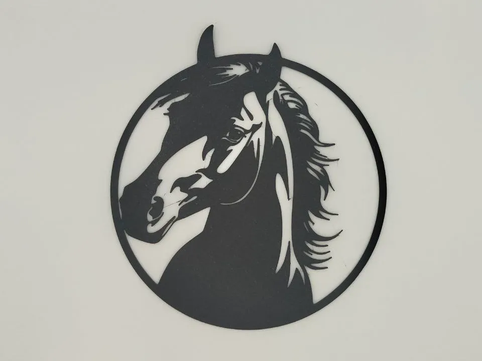 Silhouette de tête de cheval