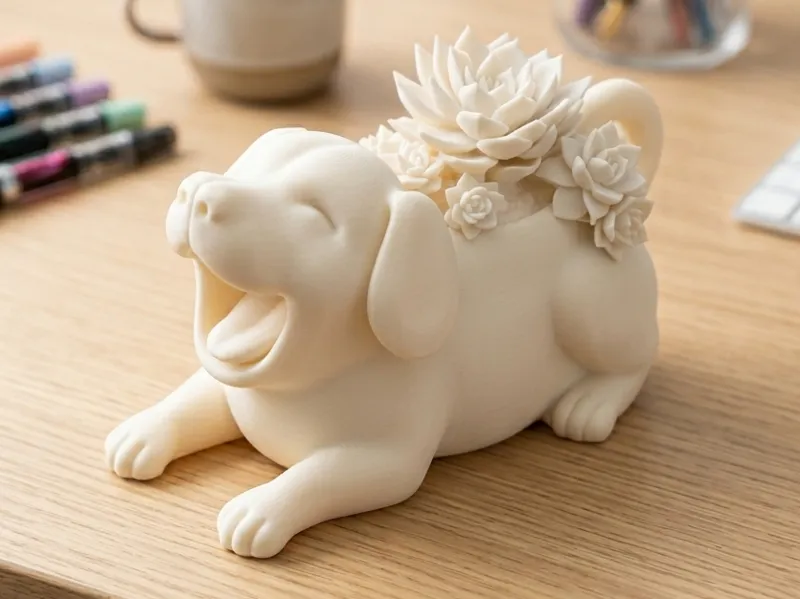 Happy Yawning Puppy | Ultra-Light Desktop Friend