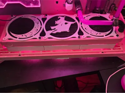 moon and witch themed 120mm fan grills