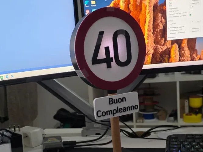 Lampada Buon compleanno 40 anni