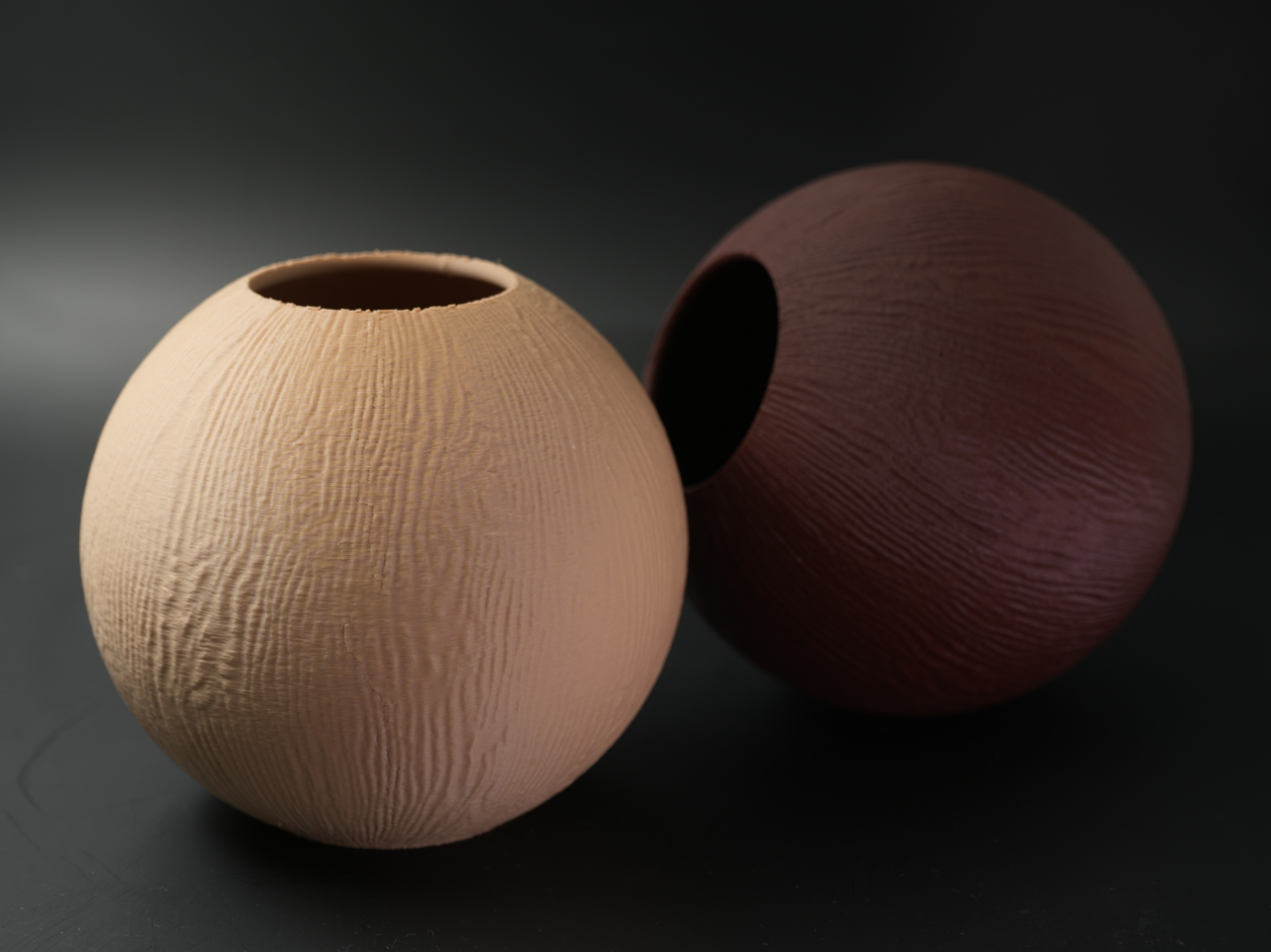 Wood Sphere Vase