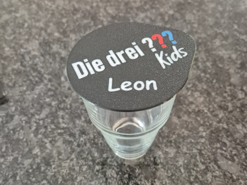 Die drei ??? Kids - Glasabdeckung Deckel Glas