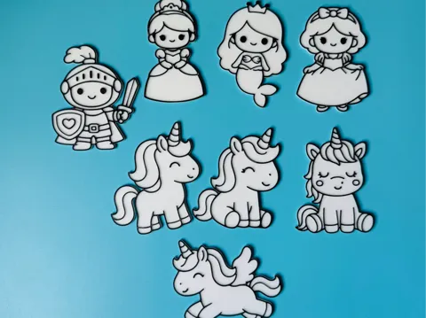 Tapa o cubierta: pack de manualidades para colorear princess — referencia de MakerWorld