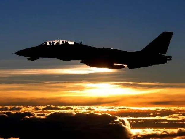 f14 tomcat sunset