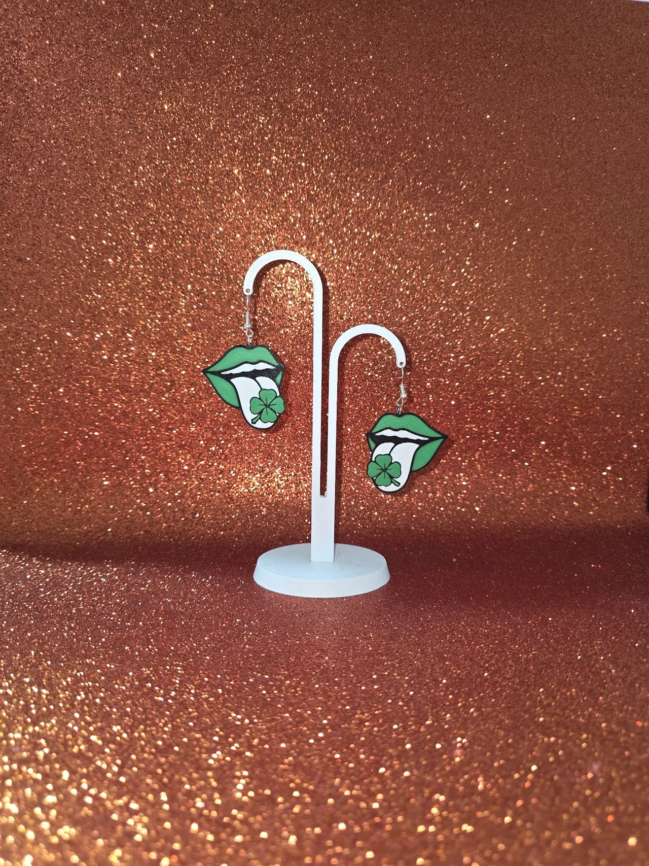 Happy San Patrick day earrings view 3