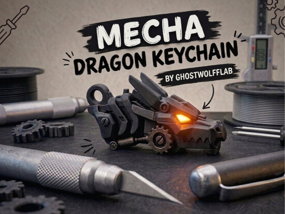 Mecha Dragon Keychain