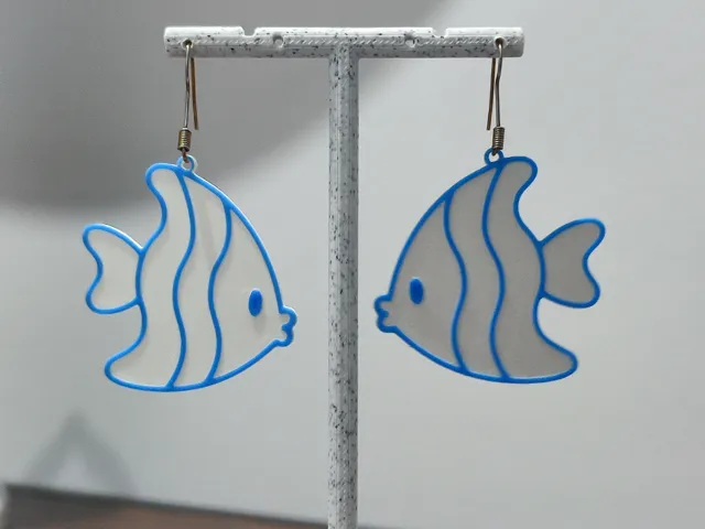Aretes Pez Ángel Blue Breeze