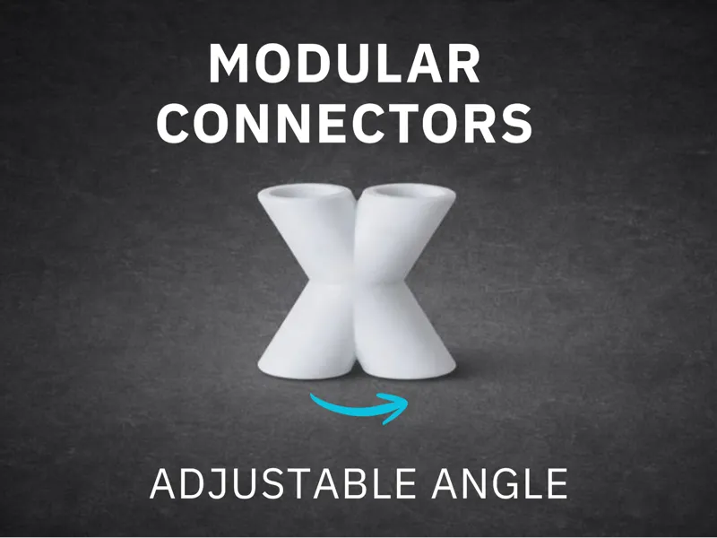 Customizable 4-Way Connector – Adjustable Angle