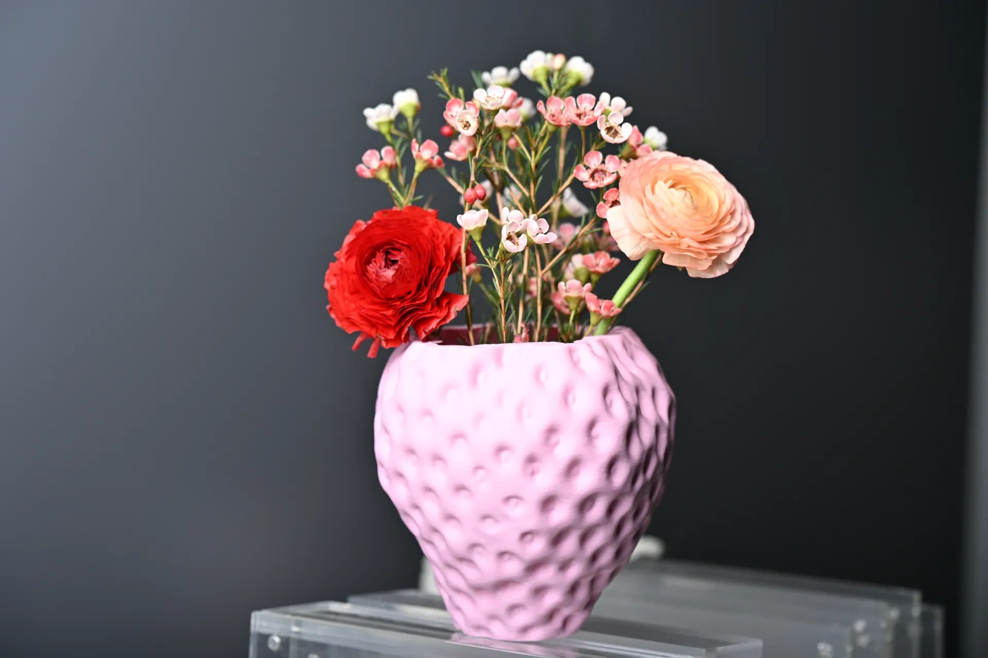 Miniatura 2 do modelo 3D 草莓花瓶vs草莓笔筒（笔盒）