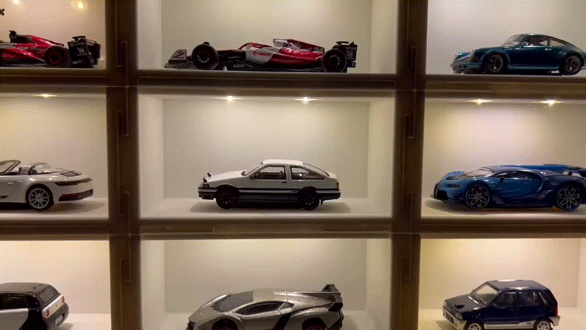 Miniatura 1 do modelo 3D 1:64车模展示盒支架-带灯光