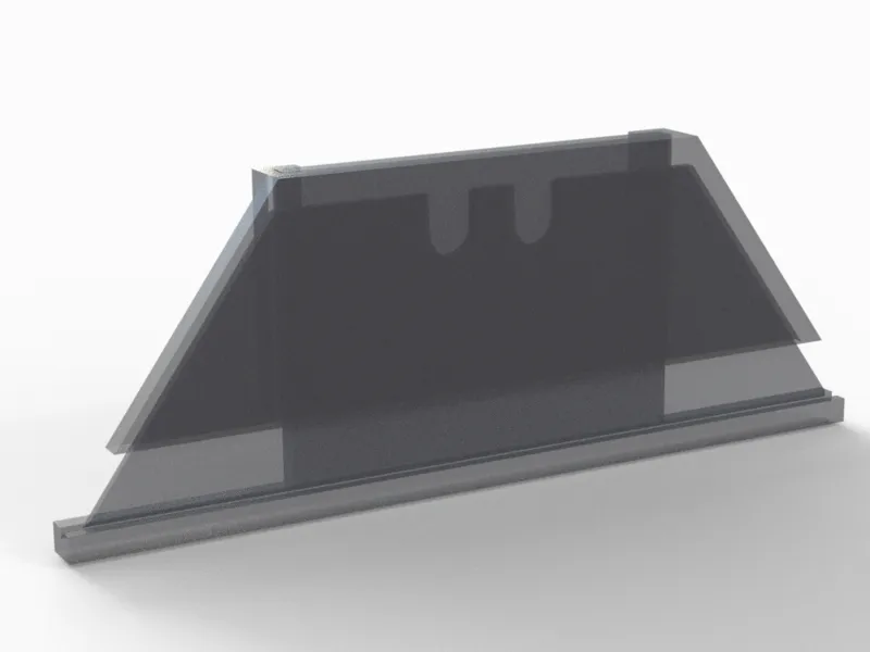 Quick and dirty utility blade holder with guard
