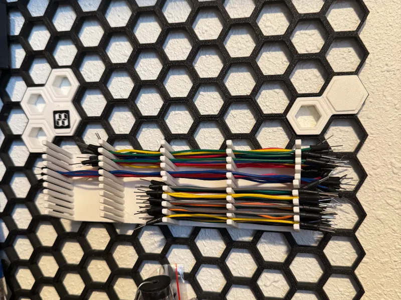 Jumper Wires Holder - Honeycomb Storage Wall