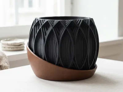 Gothic Dark Academia Planter with Drip Tray