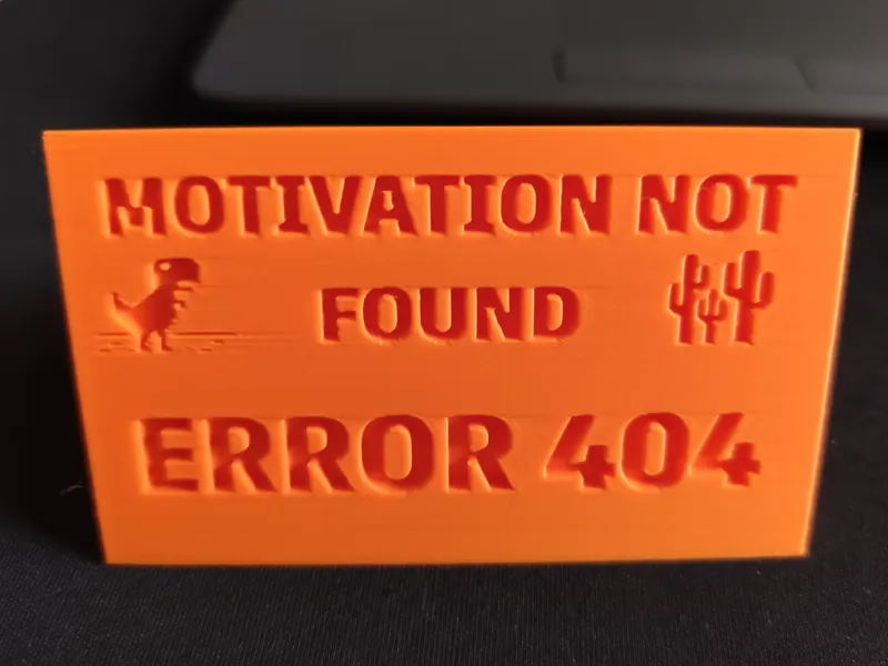 "No Work Today" 404 Error Sign - pen/phone holder