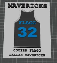 Cooper Flagg Jersey Plaque