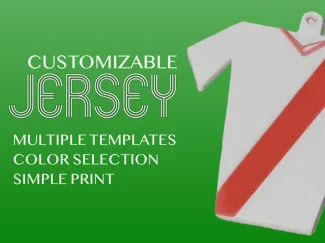 Customizable Soccer Jersey Keychain