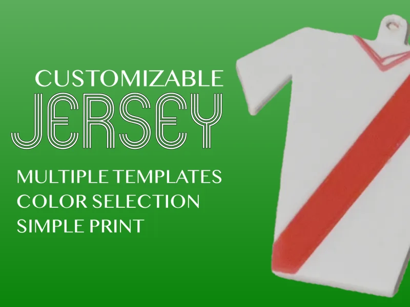 Customizable Soccer Jersey Keychain