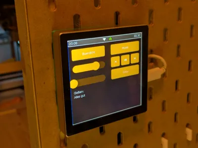 ESP32-S3 4" 480×480 Display Holder for IKEA SKÅDIS
