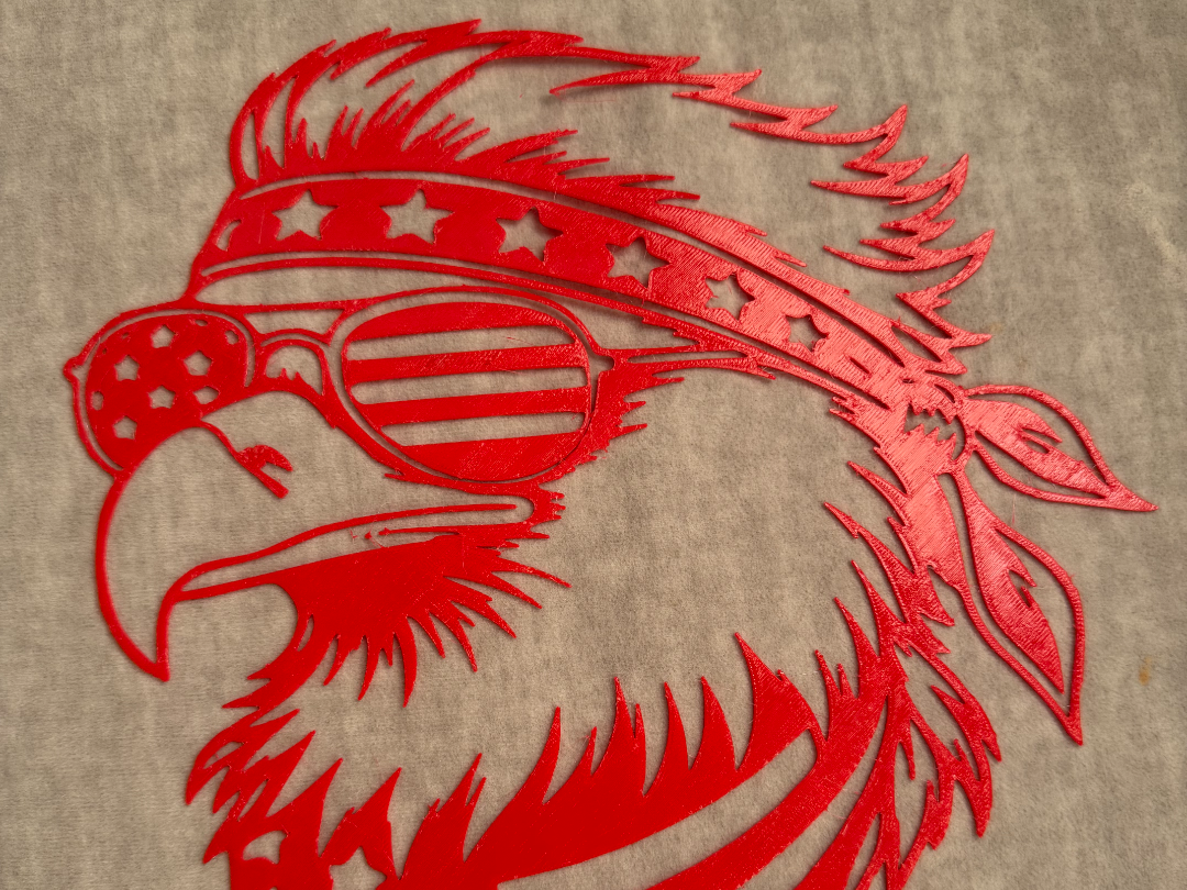 Iron on shirt bald eagle
