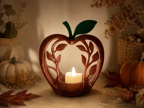 Harvest Glow - Apple Tealight Holder view 3