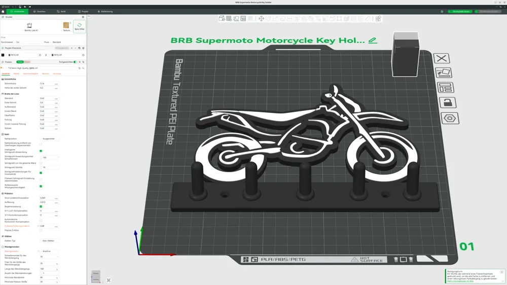 Supermoto | Motorcycle - Key holder - Free 3D Print Model - MakerWorld