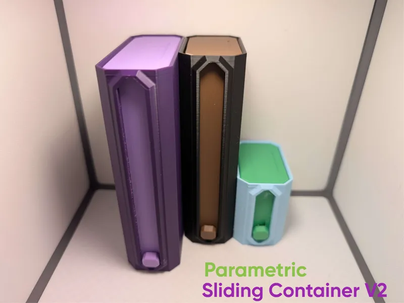 Sliding Container v2 (Parametric) 