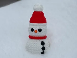 Buildable Knitted Snowman