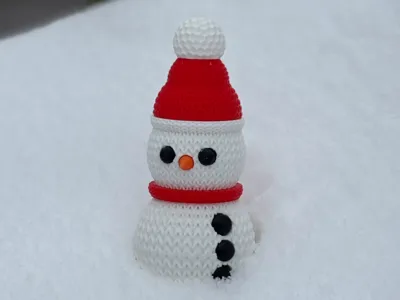 Buildable Knitted Snowman